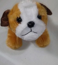 First &amp; Main 7&quot; Tan &amp; White Wuffles Bulldog Puppy Dog Basic Plush Toys - £12.01 GBP