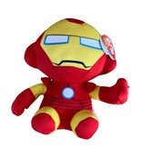 New Ty Beanie Babies Iron Man Marvel Plush Stuffed Animal Doll Toy 6 in ... - £6.95 GBP