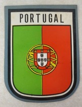 Vintage Original Suitcase Trunk Travel Sticker Portugal Shield Decal - $12.67