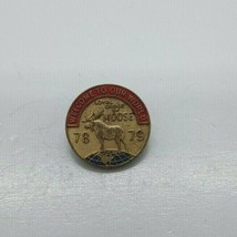 Vintage 78-79 Welcome To Our World Loyal Order Of Moose .5&quot; Lapel Hat Pin - $5.34