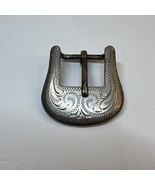 Vintage Small Engraved Alpaca Mexico Silver Western Ladies Belt Buckle - $25.64 CAD