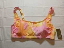 Women&#39;s Bralette Bikini Top - Wild Fable Pink/Orange/Yellow Tie-Dye Size 2X - £5.73 GBP