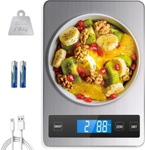 Howeifull Usb Rechargeable Food Scale, 33Lb Kitchen Scale, Stainless Steel - £27.33 GBP
