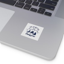 Square White Vinyl Stickers for Indoor or Outdoor Use: Water and Scratch... - £7.36 GBP+
