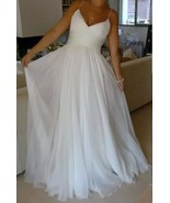 Elegant Spaghetti Straps Soft 30D Chiffon Beach Wedding Dresses - $189.99