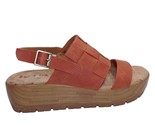 Korks Korkease Women Fraya Platform Sandals Size 8 Rust Faux Leather Sli... - £27.65 GBP