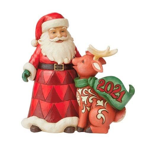 Jim Shore Santa with Reindeer 2021 Figurine, 7.5" - $64.95