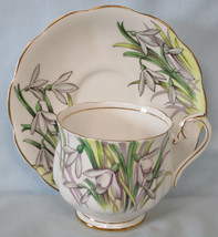 Royal Albert Flower of the Month Hampton Shaped Cup &amp; Saucer #1 Snowdrops - $24.74