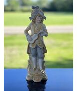 Vintage Colonial Bisque Figurine Victorian Style Man Playing Violin - $1,169.66 MXN