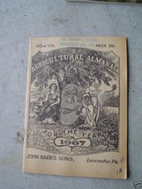 1967 Agricultural Almanac - John Baer&#39;s Sons - $16.83