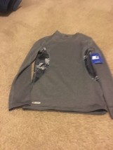 STARTER Boys Active Long Sleeve Compression Shirt Fitted Grey Size Small  - $29.10