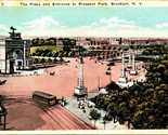 Plaza and Entrance to Prospect Park New York NY NYC UNP Unused WB Postca... - $4.90