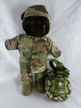 Military Bear 11&quot; in Camo camophlage uniform Bear force USA + U.S.Army o... - £10.94 GBP
