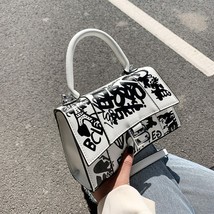 Personalized Simple Trend Graffiti One-shoulder Handbag - $55.00
