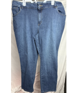 Lee Jeans Womens 22W Plus Relaxed Fit Straight Leg Mid Rise Stretch Deni... - $12.86