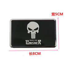 Car Decoration Stickers Punisher Car  Skull Car Stickers Metal Modified Car Body - £11.95 GBP