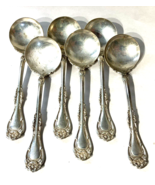 Lot Of 6 Wm A Rogers A1 Plus Oneida Ltd Hanover Round Soup Spoons Silver... - €25,60 EUR