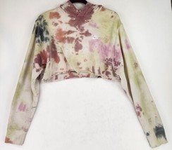 Nike Hoodie Womens Small Tie Dye Hippie Cropped Activewear Outdoor Long ... - £23.34 GBP