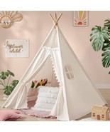 Teepee Tent For Kids Tent Indoor, Canvas Toddler Tent - Kids Teepee Tent... - £62.59 GBP