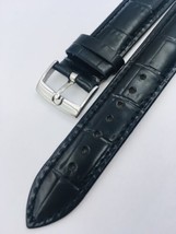 20mm PADDED MENS LEATHER STRAP FOR OMEGA WATCH.BLACK.seamaster 300,HEAVY... - $99.10