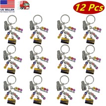 12 Pcs Metal New York City Subway Key Chain 5 Charms, NYC Keychain Souvenir - £15.81 GBP