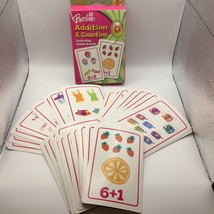 Mattel Barbie Addition &amp; Counting Learning Game Flash Cards Simple Easy Fun Math - £7.86 GBP