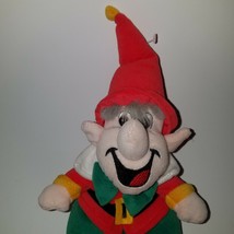 VTG Rudolph the Red Nosed Reindeer Elf Plush 1999 Stuffed Animal Toy Red Green - £27.20 GBP