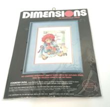 Dimensions &quot;COUNTRY DOLL&quot; 1987 No Count Cross Stitch Kit #3633 New Not O... - $14.99