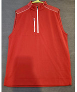 FootJoy FJ Vest Mens Sz M Red 1/4 Zip Performance Golf Pullover - $33.76 CAD