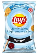 9 Bags of Lays Lay&#39;s BBQ Slightly Salted Chips 235g Each - Free Shipping - $61.92