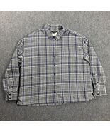 Madewell Flannel Shirt Womens Medium Prince of Wales Check Gray Top Cott... - $55.77 CAD