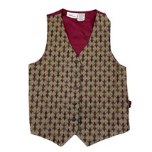 VTG Worthington Burgundy Vest MEDIUM | Square Design | NWT Retro 90s Y2K... - $26.99
