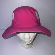 Columbia Pink Full Brim Sun Hat Youth Vented One Size - $14.36