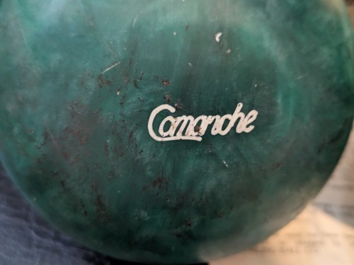 Lotto Di 2 Anatra Candela Pin Bowling Palline Comanche Trofeo Gomma Verde Item image 3