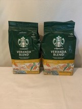 Starbucks Veranda Blend Ground Coffee Blonde Roast 18 Oz Lot Of 2 Large Bags - $38.61