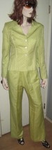Vintage Liz Claiborne Suits Green Blazer &amp; Matching Pants Set Sz 6 - £35.92 GBP