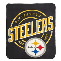 Pittsburgh Steelers Fleece Throw Blanket - NFL Football (campaign) 50x 60 inches - £23.10 GBP