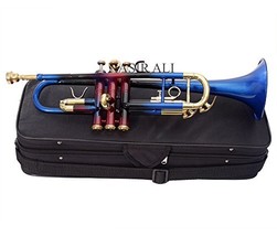 NauticalMart Bb Trumpet Color+N/P With MP+Hard Case+Spring Set - $399.00