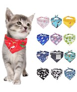 Adjustable Cotton Pet Bandana - Stylish Triangle Scarf For Dogs And Cats - £7.83 GBP