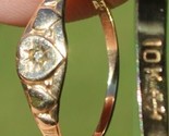 1950&#39;s Estate Sale! 10k GOLD solid ring DIAMOND gemstone size 5.5 Uncas ... - $119.99