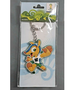 3D Keychain FIFA World Cup Brazil Mascot 2014 Metal Keyring Fuleco (2) - $12.90