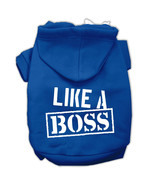 Like a Boss Screen Print Pet Hoodies Blue Size XXL - $51.95 CAD