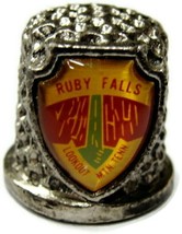Vintage Thimble Ruby Falls Lookout Mountain Tennessee Metal - £12.45 GBP