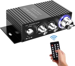 Wireless Bluetooth Stereo Mini Amplifier With Remote Control - 100W Dual Channel - £36.97 GBP