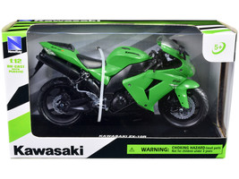 Kawasaki ZX-10R Ninja Motorcycle Green 1/12 Diecast Model New Ray - £22.09 GBP