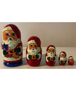 Santa Nesting Dolls Bell Presents Christmas - $68.56 CAD