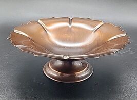 Vtg Coppercraft Guild 5 1/2 " Pedestal Candy Nuts Serving Dish Bowl - $14.55