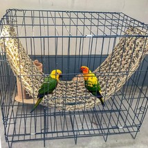 Bird Seagrass Mat,Natural Grass Woven Net Hammock Hanging on Parrot Cage with 4  - £30.84 GBP