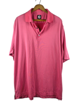 Footjoy Size 2XL Polo Shirt Pink White Polka Dot Print Short Sleeve Mens... - $46.53