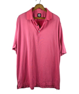 Footjoy Size 2XL Polo Shirt Pink White Polka Dot Print Short Sleeve Mens... - £35.54 GBP